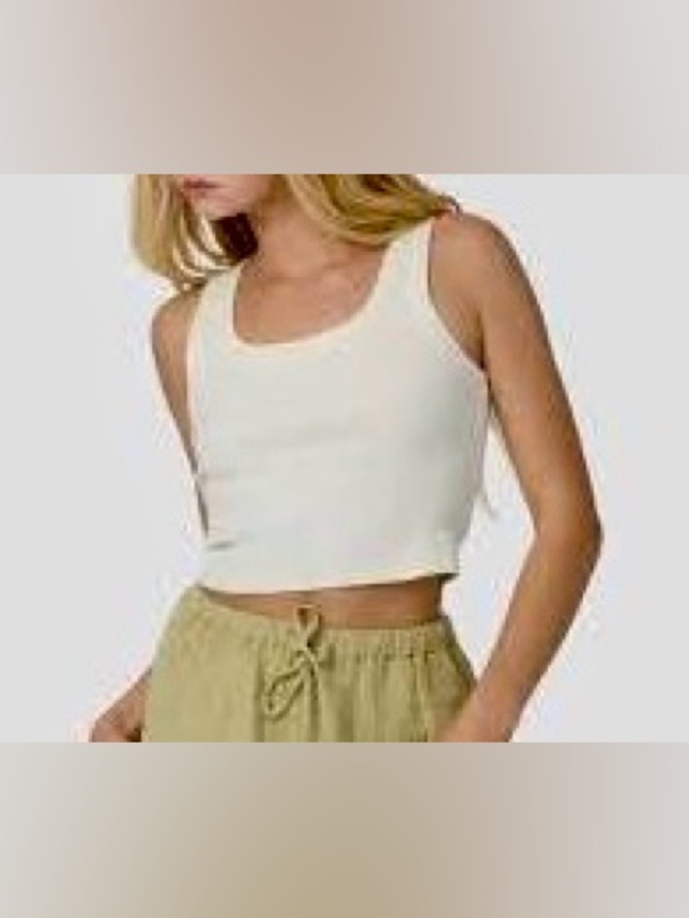 Billabong Women’s Rerun Tank Top Vanilla Size M